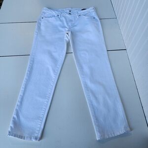 Jag Jeans Womens White Stretch Jeans Slim Ankle 27" Inseam Size 8